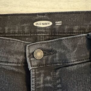Old Navy black jeans. Curvy Straight. Size 12